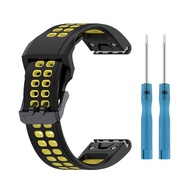 20mm 22mm 26mm Two-tone Silicone Strap for Garmin Forerunner 965 955 945 High-Quality Replacement Wr