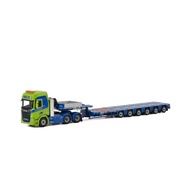 WSI 1: 50Scania CR20H 6x4 Flatbed Trailer Model Simulation Alloy Model Toy 01-2895