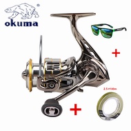 NJISD Okuma รอกตกปลาโลหะทั้งหมด15KG MaxDrag 5 + 1BB ล้อหมุนระยะไกล1500-2500 RFLKS