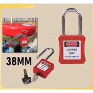 MERAH Loto Padlock Padlock Safety Equipment 38mm Red and Kuing Loto Padlock