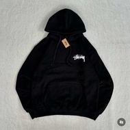 HOODIE SWEATER STUSSY 8 BALL CHRRYS LOGO Bahan Cotton Fleece Tebal Tidak Berbulu Untuk Pria Dan Wani