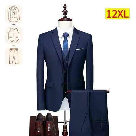 Upto 12XL Fits 155kg, 340lbs Groom Wedding Dress Blazer and Pants for Men, Tailored To Perfection, B