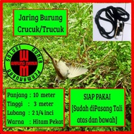 Jaring burung Crucuk 10m jaring burung kutilang jala burung perkutut jaring burung kenari perangkap burung poci jaring burung punai jebakan burung kacer jaring burung murai batu jala burung Trucuk jaring burung pentet Jaring burung puyuh.Jaring siap pakai