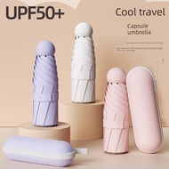 umbrella mini umbrella Payung matahari, payung saku mini, payung kapsul kecil, payung dua guna, payu