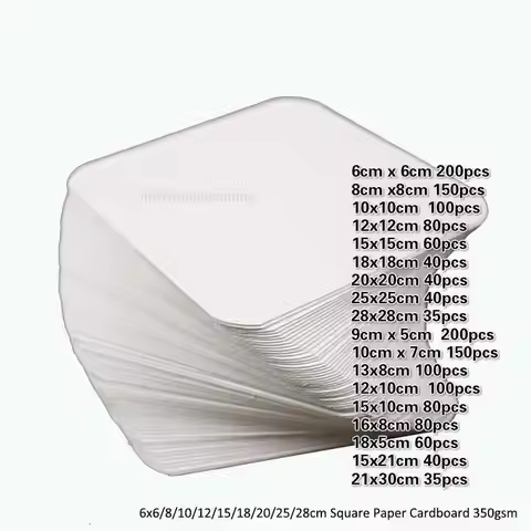 New 6x6/8/10/12/15/18/20/25/28cm Square Paper Cardboard 350gsm Diy Blank Message Card/handwriting/di