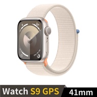 Apple Watch S9 GPS 41mm星光鋁錶殼配星光運動錶環
