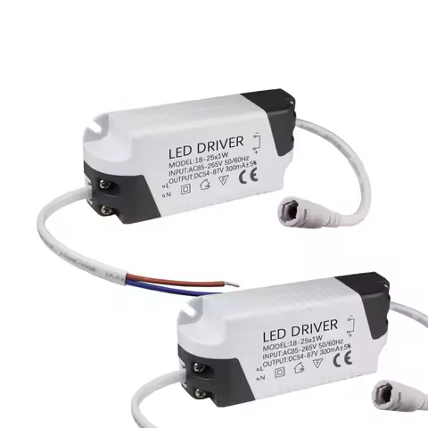 LED Driver 3-4W 4-7W 8-12W 12-18W 18-25W 25-36W DC Plug Constant Current Wide Voltage Power Supply F