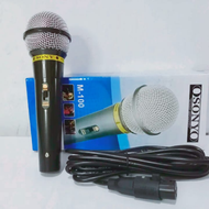 Mic Karaoke Kabel Warna Putih Microphone Suara Bagus Jack Besar 65 mm
