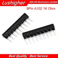 50pcs A09-102J Network Resistor Array DIP Exclusion 9pin 1K A102 102 Ohm 9A102J 9A102G 9A102 A102J A
