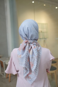 Jilbab Kerudung Paris HARRAMU Motif Laura Segiempat Voal Premium Hijab Krudung Printing Lasercut