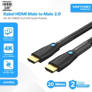 VENTION AAMBQ HDMI Cable Male to Male 2.0 UHD 4K FHD 60Hz 20 Meter 20M Gold Plated For Structure Cab
