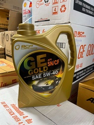 น้ำมันเครื่อง รถยนต์เบนซิน สังเคราะห์ 100% บางจาก BCP GE GOLD FULLY SYNTHETIC SAE 5w-40 ขนาด 4 ลิตร