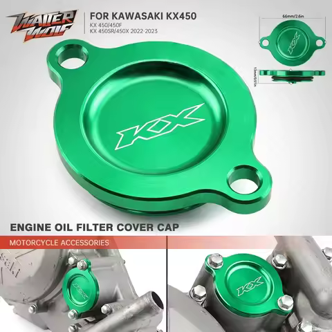 KX250F KX450 Engine Oil Fuel Filter Cover For KAWASAKI KX250 2006 KX450F KXF KX 250 450 KX450 F/X 20