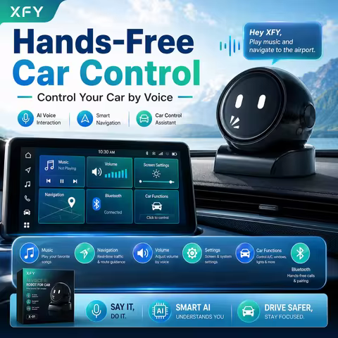 XFY AI Voice Robot Car Smart Assistant Hands-Free Navigation Music Calls Weather News Chat OTA Updat