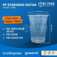 12 Oz Flat PP Plastic Cup Screen Printing | 5,5 / 6 / 7 grams