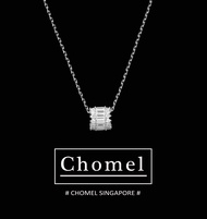 Chomel Silver Diamond Crystal Womens Necklace Original Design Fashion Jewelry Fresh out Alloy Plated