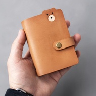 旅行筆記本 / 真皮卡夾 / 卡包 / 活頁 手帳 A7 / 植鞣牛皮革書衣