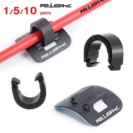 RISK 1/5/10pair Bicycle Frame C-clips Clamps Housing Guide with Adhesive Seat MTB Road Bike Fixed Br