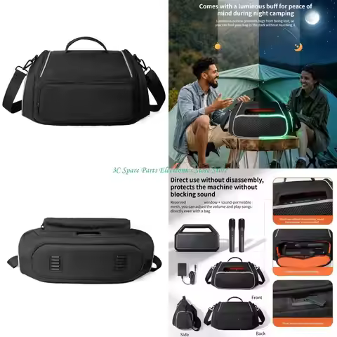 SZ EVA Speaker Storage Bag For Boom 2 Portable Carrying Case with Front Control Window, Mesh Panel, 