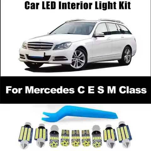 LED Interior Dome Reading Light Bulb Kit For Mercedes Benz MB C E S M ML W202 W203 W204 W210 W211 W2