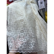 Oganza Lace Fabric embroidered with umbrella flowers