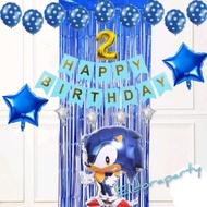 Simple Sonic Decoration/ Children's Birthday Decoration Sonic Balloon/