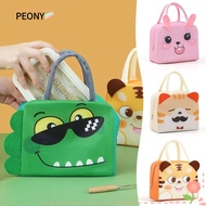PEONIES Cartoon Stereoscopic Lunch Bag, Thermal Bag Portable Insulated Lunch Box Bags, Thermal Lunch Box Accessories  Cloth Tote Food Small Cooler Bag