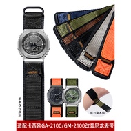 Replacement Strap Alternative Adapt to GM-2100 GM-110 GA-110 GA-2100 Modified Velcro Nylon Watch Str