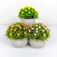 Tanaman Hias Pot Bunga Plastik Rumput Soka Bulat Ornamen Artificial Dekorasi Hiasan Rumah COD PBP197