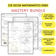Cambridge IGCSE Mathematics 0580 Mastery Bundle | Past Papers Analysis, Notes, Topical Past Q&A, Moc