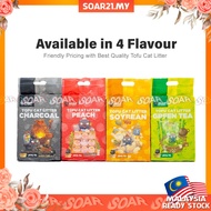SOAR Tofu Cat Litter Tofu Pasir Kucing 6L/2kg Controls Odor & Flushable天然豆腐貓砂