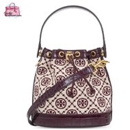 **CHAT FIRST FOR THE AVAILABILITY**NEW AUTHENTIC TORY BURCH BURGUNDY ‘T MONOGRAM’ SHOULDER BAG 86545