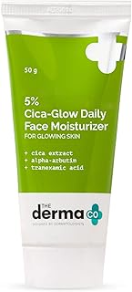 The Derma Co 5% Cica-Glow Daily Face Moisturizer with Alpha Arbutin & Tranexamic Acid | Makes Skin G
