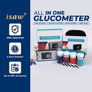 ISaw 4in1 Multifunctional Blood Glucose Meter Cholesterol Hemoglobin Uric Acid  [MDA-IVDC7907121-649