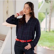 KEMEJA C2 Ifugao Navy Women's Casual Shirt