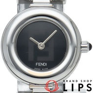 Fendi 女士腕錶 320L，附錶盒、保固卡，不鏽鋼/皮革錶帶，黑色，拋光，成色極佳 [二手]
