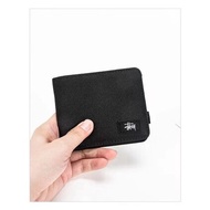 Hot Sale stussy stussy stussy Short Canvas Multifunctional Wallet ID Card Holder Horizontal Folding Street Wear Wallet Bus Card