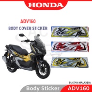 HONDA ADV160 Body Cover Set Sticker Stripe Strike ADV 160 Motor Coverset Stiker Grey Silver Yellow R