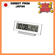 Direct From Japan Seiko Clock Alarm Clock Always on, electric wave digital, calendar, temperature, humidity display, visible at night, white SQ762W SEIKO