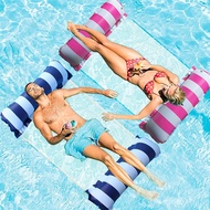 New Foldable Floating Water Hammock Float Lounger Inflatable Pool mat Floating Bed Chair Swimming air mattress Pool accessories