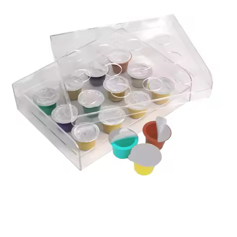 60PCS Plastic Mix Colors Nespresso Disposable Capsules 60PCS Aluminum Pods Stickers Capsules Seals C