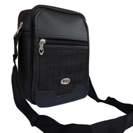 Polo Stars Tas Selempang Pria Tas Selempang Kulit Kode Pixel 5113 8 Inch Waterproof - Black