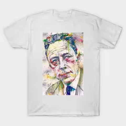 ALBERT CAMUS watercolor portrait 5 T Shirt S 5XL