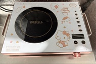 🎈近乎全新 適合任何爐具🎈美國康寧 x Hello Kitty 智能輕巧電陶爐🎈Corelle High Heat Cooker WK-HHC/PK/HK🎈超輕薄鋁金屬玫瑰金色邊框🎈最長240分鐘 1
