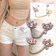 Heart Waist Cincher Buckle Angel Wing Clip on Belt for Women Adjustable No Sew Corset Accessory
