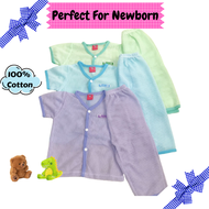 Baby Newborn Eyelet Pyjamas Short Sleeve Baju Baby Lubang-lubang Harian Baby