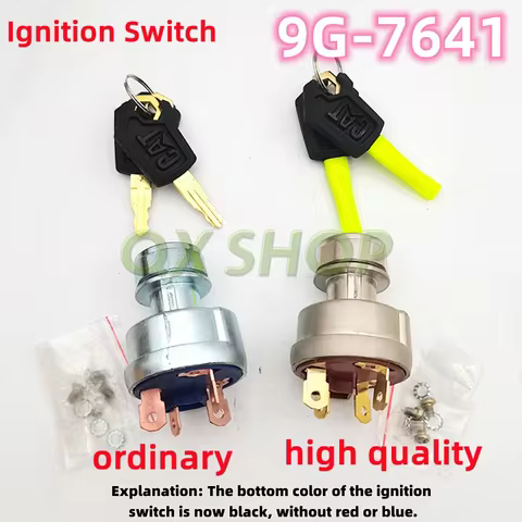 Ignition Switch 9G7641 3E0156 7N0718 for Caterpillar excavator 9G-7641 high quality 5P8500 key 4-lin