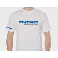 T-Shirt Tayar Toyo Tires White2 100% Cotton Roundneck Lengan Pendek/Short Sleeve T Shirt/Baju  Men/L