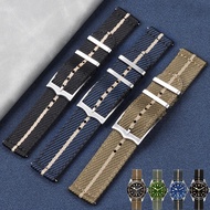 Nylon Military Strap for Tudor Men Women Woven Canvas Fabric Watch Band for Omega for Swatch 20mm 22mm Quick Release Bracelet