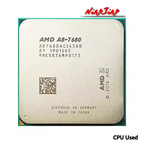 AMD A8-Series A8-7680 A8 7680 3.5GHz Used Quad-Core Quad-Thread CPU AD7680ACI43AB 45W Socket FM2+